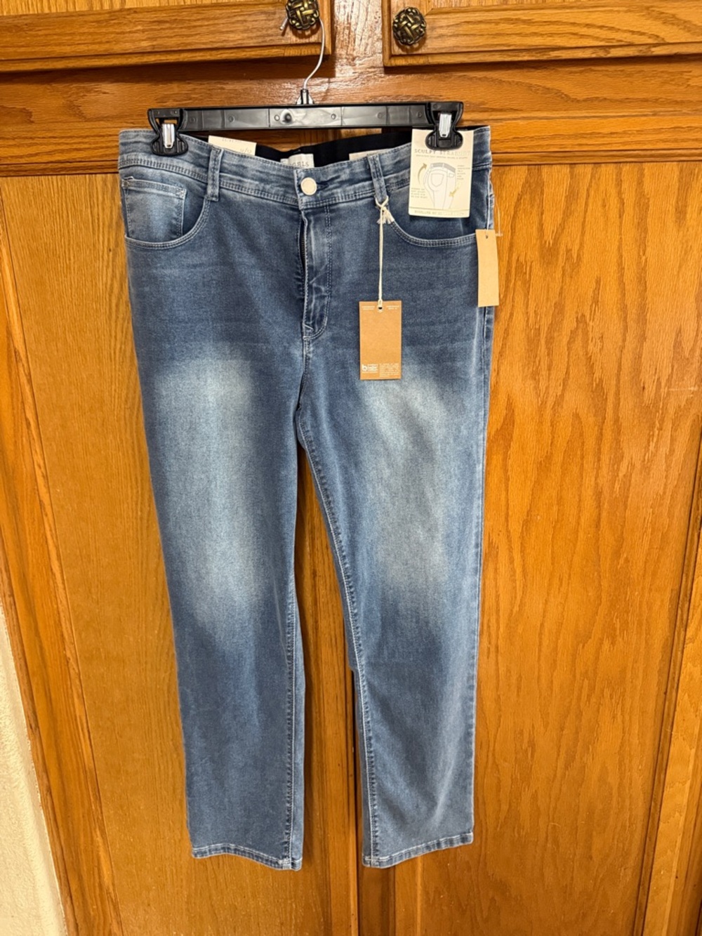 Angels Women's High Rise Jeans in Faded Blue Wash